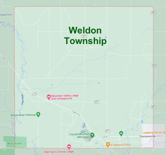 Thumbnail image that links to Weldon Towhship at the Google Maps 
Web site.